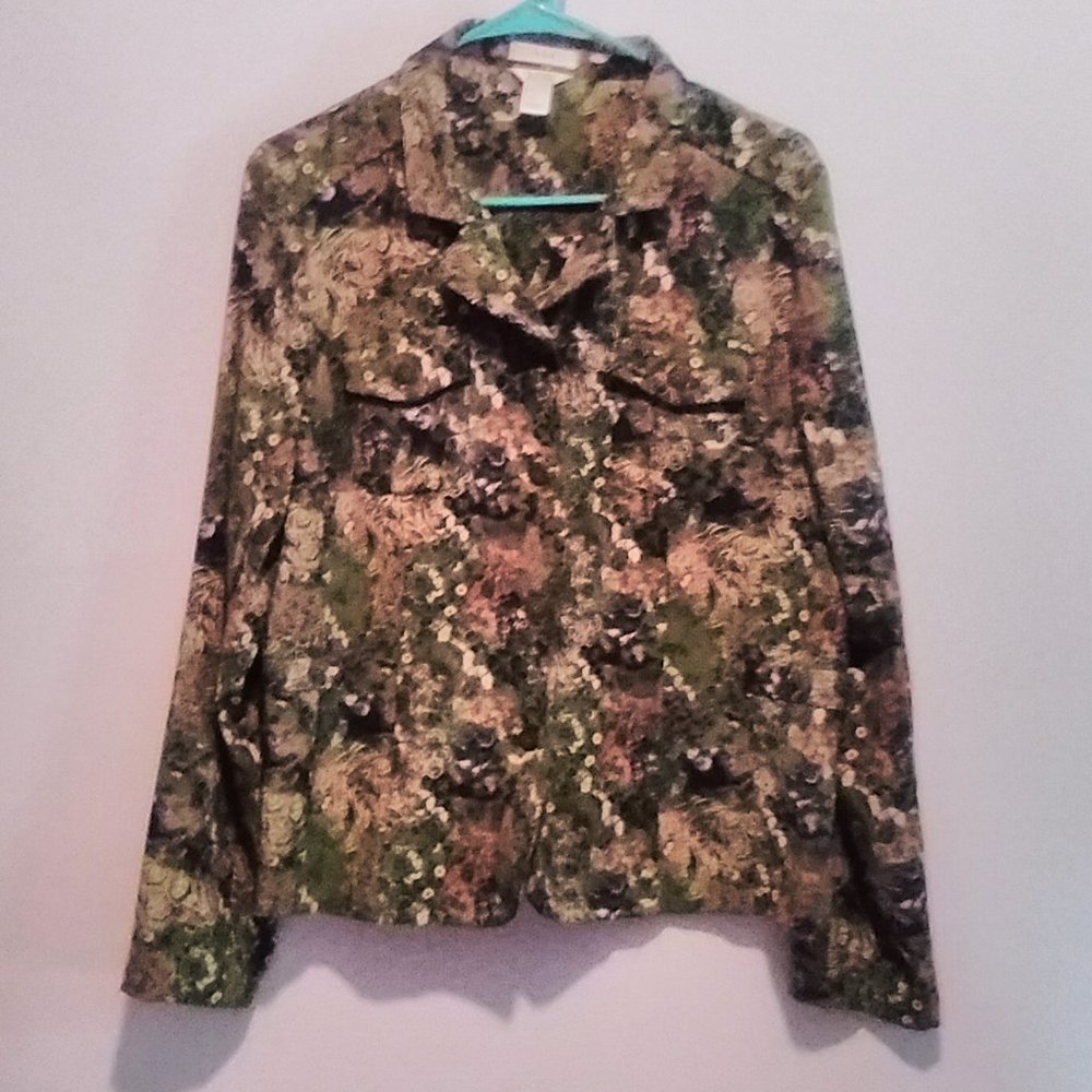 Christopher & Banks Stretch Earth Tones Jacket